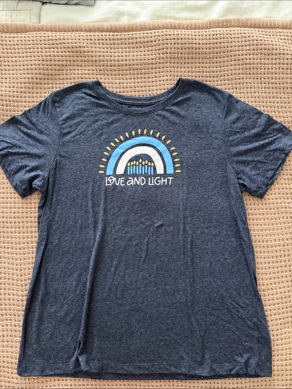Love and Light Navy Kids Graphic Tee